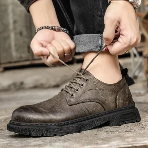 Men’s Casual Leather Shoes Genuine Leather Men’s Business Casual Leather Shoes Men’s Dress Shoes Over Size