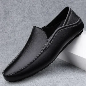 Men’s Casual Leather Shoes with Soft Leather Soles One step Lazy Business Shoes Men Sneakers Zapatillas Hombre