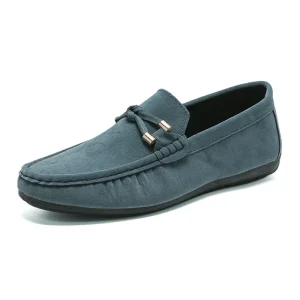 Men’s Casual Loafers Slip Driving Shoes Breathable PU Upper Size 39-44 Blue Black Grey Khaki Color Anti-Slippery