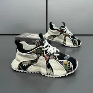 Men’s Casual Low Top Summer Sports Sneakers Soft Soled Thick Soled Walking Style Comfortable Fashion Trend