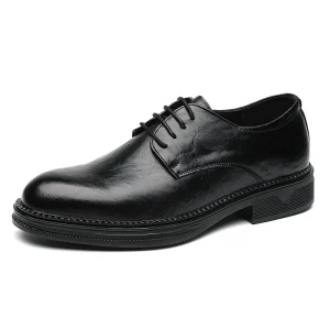 Men’s Casual Microfiber Leather Dress Shoes Oxford Soft Comfortable Business Office Style Youth Formal Shoes