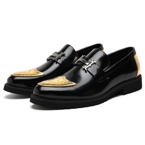 Men’s Casual PU Pointed Toe Height Increasing Dress Oxford Shoes Soft Comfortable Business Office Formal