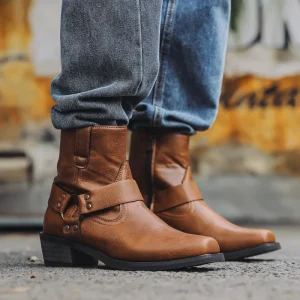 Men’s Casual Plus Size Trendy Minimalist Retro Mid Calf Riding Boots