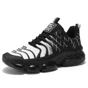 Men’s Casual Running Sports Shoes Lightweight Breathable Anti Slippery Wear Resistant Sole Odorless Lace Up Fabric Neutral