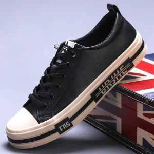 Men’s Retro Height Increasing Casual Shoes Breathable Canvas One-Foot Elastic Anti-Slippery Waterproof