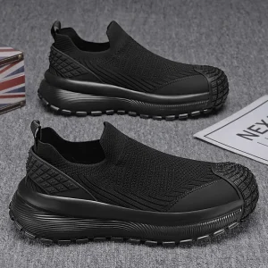 Men’s Casual Shoes Breathable Mesh Lightweight Slip-On Shoes Versatile Dad Shoes for Teenagers