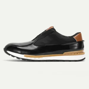 Men’s Casual Shoes Designer Genuine Cow Leather Sneakers Customized Lace-Up Rubber Outsole 3D Printed Logo Patent Fashion Trend