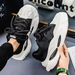 Men’s Casual Shoes Fashion Walking Hiking Running Sports Shoes Comfortable Non Slip Trendy Athletic Basketball Height Increasing