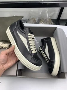 Men’s Casual Shoes High-Quality Genuine Leather Breathable Skateboard Shoes Thick Sole Lace-Up Street Style