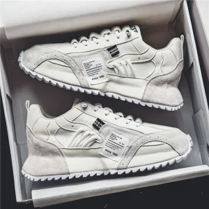 Men’s Casual Shoes Innovative Flat Bottomed Sneakers Breathable Mesh Lining Spring Autumn Lace-up Comfortable