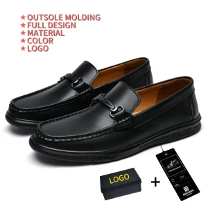 Men’s Casual Shoes with Luxurious Style Customized Logo Genuine Leather Office-Worthy Walking Style