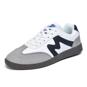 Mens Casual Skateboard Shoes Men’s Trendy White Shoes Wear-resistant Thick Soft Sole Fashionable Skateboard Shoes Zapatillas
