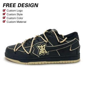 Men’s Casual Sneakers Retro Design Real Leather Lace Up Hard Wearing Anti Odor Anti Slippery Walking Sneaker