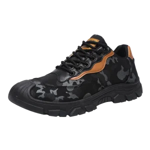 Men’s Casual Sneakers Spring Summer Autumn Low Top Breathable Canvas+PU Upper Running Shoes