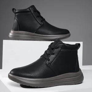 Men’s Casual Sports Martin Boots Plus Size Ultra Fiber Leather Upper EVA Outsole Non Slip