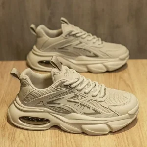 Mens Casual Sports Shoes Thick Soled Breathable and Comfortable Anti Odor Non Slip Sports and Casual Versatile Trendy Shoes
