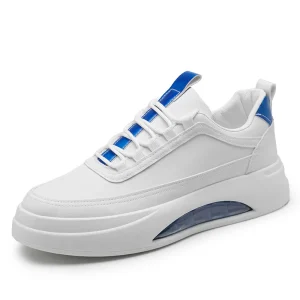 Men’s Casual Sports Sneakers Lightweight Breathable PU Upper Thick Sole Comfortable Slip-Resistant