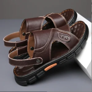 Men’s Casual Summer Beach Sandals Comfortable Flat Platform Outdoor Sport Sandals Shoes with Soft Walking Sandals
