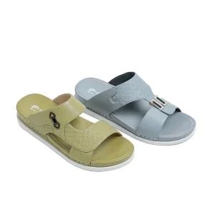 Men’s Casual Summer PU Slippers Fashion Platform Beach Shoes Outdoor Walking Daily Use Flat Rubber Sandals in Dubai