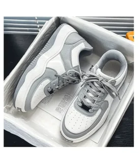 Men’s Casual Winter Sports Shoes with Thick Bottom Mesh Lining Designed for Basketball Comfortable Walking Style