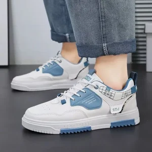 Men’s Casual and Fashionable Skateboard Shoes with Anti slip Sole White Men’s Sports Shoes