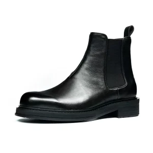 Men’s Chelsea Boots, genuine Leather, winter British Men’s Boots, thick Soles, business Casual, high top, Large Sizes