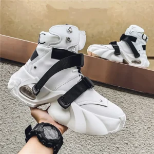 Men’s Chunky Platform with Air Cushion New Style Breathable Sporty Casual Invisible Height Increasing High top
