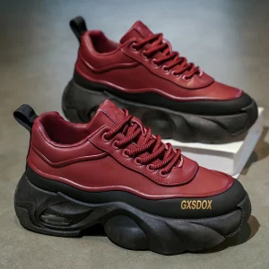 Men’s Chunky Sneakers for Daily Wear Thick Bottom Non slip Breathable Multi color Personalized Walking Style Shoes