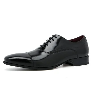 Men’s Classic Leather Oxford Dress Shoes Autumn/Winter Fashionable Formal Style for Wedding Office & Business All Seasons
