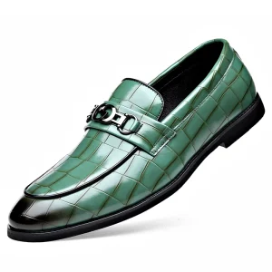 Men’s Classic Style Casual Leather Shoes Comfortable Office Walking Shoes with Soft Feature for Summer Spring