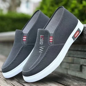 Men’s Cloth Shoes Non-Slip Wear-Resistant Lightweight Breathable Comfortable Soft Work Slip-On Canvas Men Casual Shoes