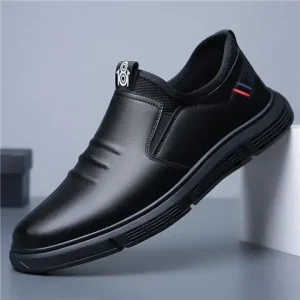 Men’s Comfortable Autumn British Korean Style Casual Shoes Business Trendy Slip-On Microfiber Soft Bottom Breathable Walking
