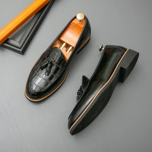 Men’s Comfortable Casual Loafers Slip On Wedding Party Footwear Anti Slippery for All Seasons Spring Summer Autumn Winter
