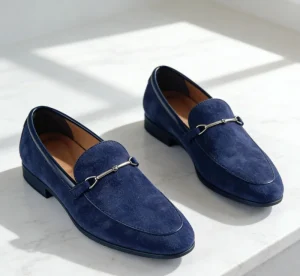 Men’s Comfortable Classic Design Flannle Loafers Slip-On Shoes for Business Casual Formal Office Wear Soft Lightweight