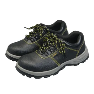 Men’s Comfortable Cowhide Work Shoes with Steel Head Anti Puncture Wear Resistant Rubber Sole Four Seasons Foot Protection