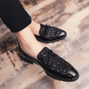 Men’s Comfortable Formal Dress Shoes with Anti-Slip Genuine Leather Outsoles