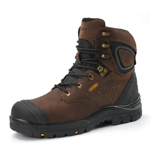 Men’s Comfortable Steel Toe Safety Work Boots Industrial Leather Safety Shoes with Work Protection