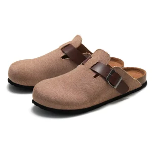 Men’s Cork Slippers Fashion Trendy with Head Cover Casual Breathable Light Weight Summer Spring Autumn Winter Outdoor
