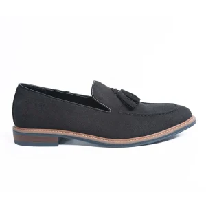 Men’s Cow Suede Classic Loafer Shoes Tassel and Slip on Lazy Solid Color Casual PU Leather Fashionable Versatile Walking Style