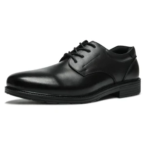 Men’s Cowhide Leather Oxfords Dress Shoes Formal Business Style with Deodorant Feature Solid Pattern for Civil Servant Work