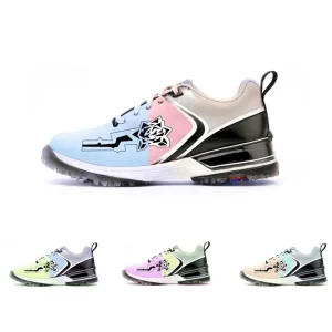 Men’s Custom Golf Shoes High Quality Outdoor Sports Sneakers with Leather Upper and Mesh Lining