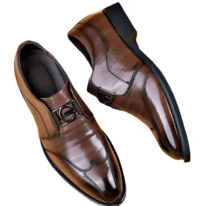 Men’s Custom Italian Leather Dress Shoes Oxfords Formal Office Wedding Party Breathable Business Design Height Increasing Autumn