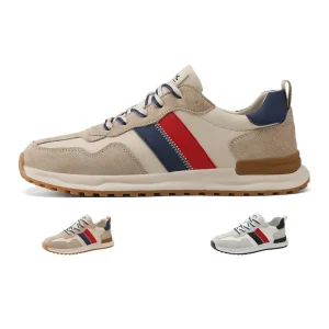 Men’s Custom Lace Up Walking Shoes Private Label Outdoor Sports Casual Sneakers With Logo