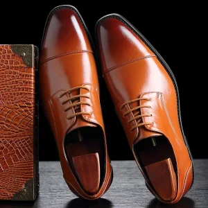 Men’s Custom Logo Red Monk Oxfords PU Leather Wedding Party Dress Shoes Size 37 48 Casual Style With Pointed Toe