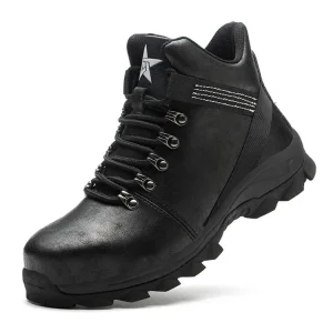 Men’s Custom Waterproof Steel Toe Safety Work Boots Winter Sports Resistant Industrial Shoes