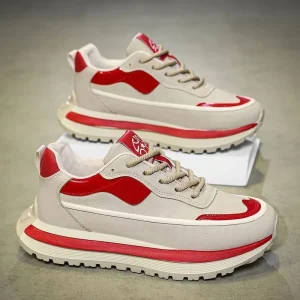 Men’s Dad Style Casual Sneakers Basketball Shoes Thick Sole Breathable Soft Canvas Lightweight