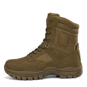 Men’s Desert-Style Tactical Boots Outdoor Hiking Mountaineering Shoes Breathable Waterproof Rubber Flexible for Winter