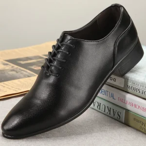 Mens Designer Dress Leather Lightweight Loafers 38 44 EVA Rubber Black Office & Career Flat Shoes