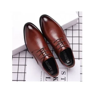 Men’s Designer Leather Dress Shoes Pointed Toe Breathable Fashion Wedding & Business Casual