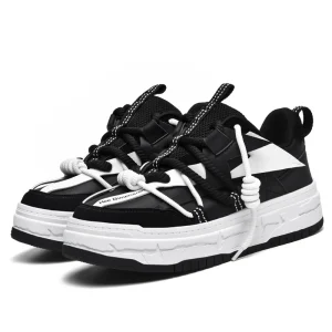 Men’s Designer Sporty Skate Shoes High Quality Canvas Upper Custom Logo Low MOQ Chunky Height Increasing Fashion Trend